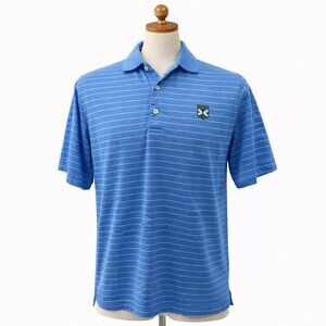 Donald Ross Blue/White Kinloch Golf Course Short Sleeve Golf Polo- S